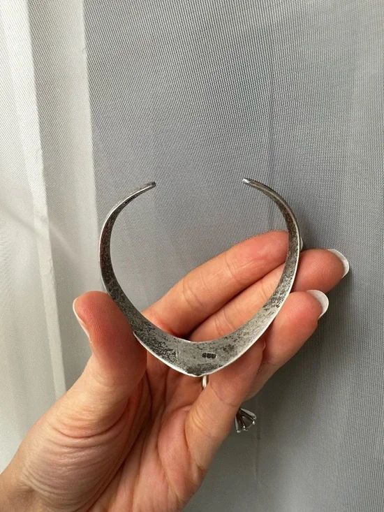 Sculptural Sterling Open Cuff Bracelet - Picture 3 of 6